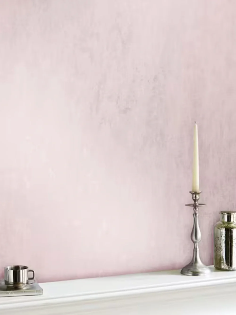 New! 3 rolls Laura Ashley Whinfell Blush Metallic Wallpaper